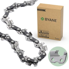 BYANE Carbide Chainsaw Chain 14 Inch, 3/8" LP Pitch, 043" Gauge, 52 Drive Links, Low Kickback, Fits Milwaukee, Ryobi, and More- R52 (1 Chain)