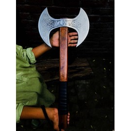 Viking Axe Double Sided Axe Battle Axe Viking Axe Real Double Head Axe Viking Warrior Axe Vikings Weapons Real Christmis Gift