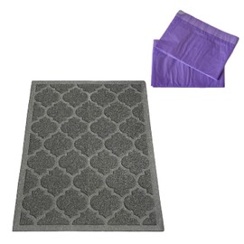 PetLike Cat Litter Mat, Thick Litter Trapping Mat, Durable Litter Box Mat Waterproof, Indoor Mat Washable Mats with Non-Slip Backing, Soft on Kitty Paws and Easy to Clean, Phthalate Free