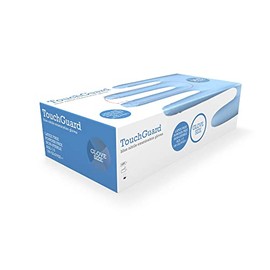 TouchGuard Blue Nitrile Disposable Gloves, Latex-Free & Powder-Free, Box of 100, Medium