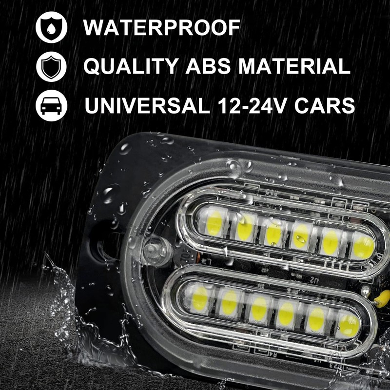 EASE2U E Led Strobe Lights for Trucks Vehicles Suvs, 4pcs