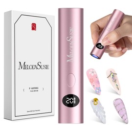MelodySusie Handheld UV Light for Gel Nails, 2025 Upgraded ART01G Cordless Gel X Nail Lamp, Rechargeable Flash Cure Nail Lamp, Pink