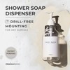 MAISONOVO Shampoo Dispenser Drill Free Shower Soap Dispenser Wall Mount