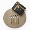 (Laguiole) Gift Wrapping Jeanneron Laguiole Teaspoon & Teafork 4-Piece Set Marble Beige + Marble Brown / (라귀올)선물포장 장네론 라귀올 티스픈티포크 4p 세트 마블베이지+마블브라운