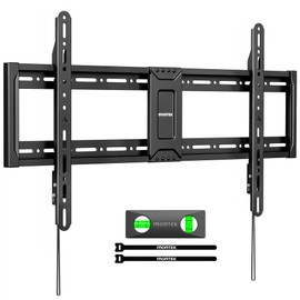 monTEK Heavy Duty Fixed TV Wall Mount for 43–95 Inch TVs, 1.1" Ultra Slim Low Profile Bracket, 200 lbs Capacity, Max VESA 800x400mm, Fits 16"/18"/24" Studs, Space-Saving for Large Flat & Curved TVs