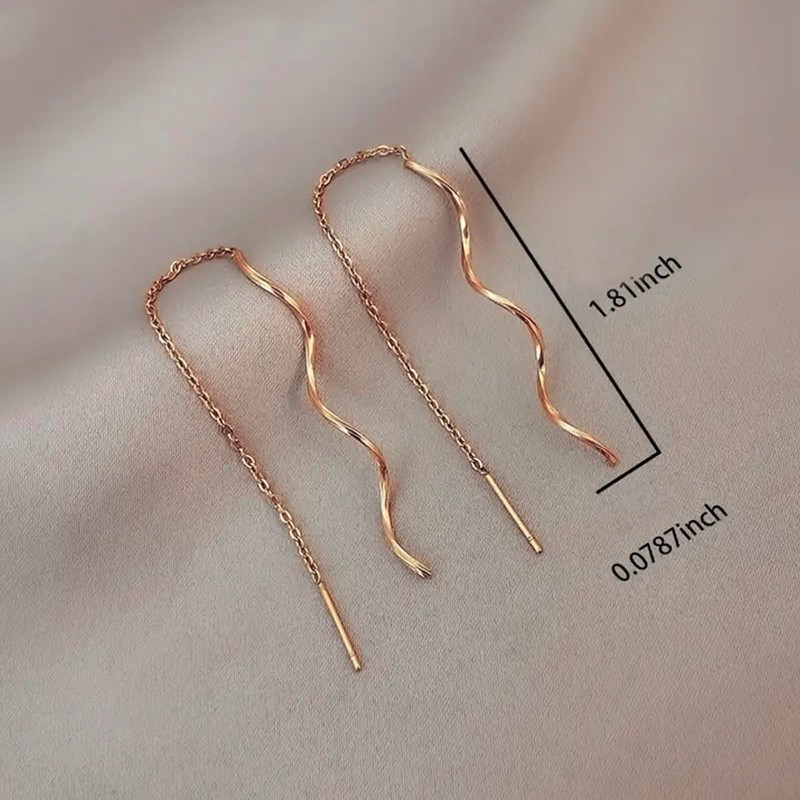 Threader Earrings for Women Gold Chain Earrings Long Tassel Earrings