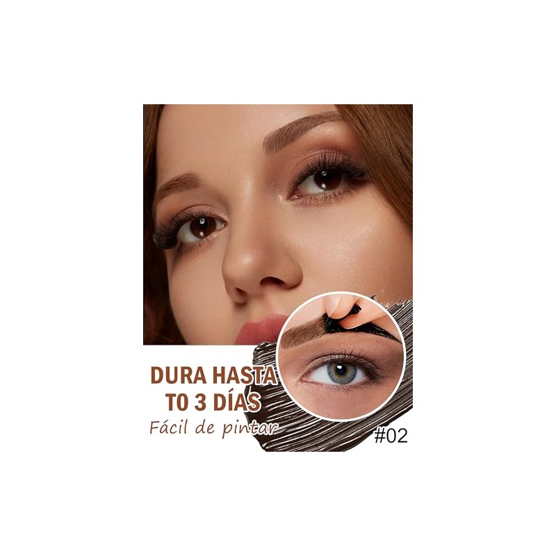 Erinde Tinte para Cejas de Pelado Fácil, Tattoo Effect Duradero,