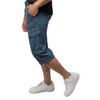 X RAY Men's Belted Long Cargo Shorts for Men, Below