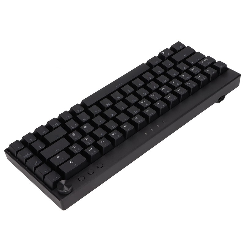 Mechanical Keyboard 68 Keys Three Modes RGB Backlight 1800mAh BatteryBlack