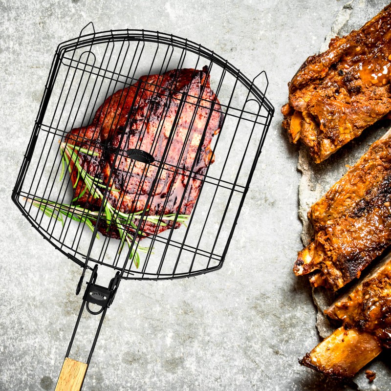 Style Asia Jim Beam JB0126 Extra Large Grilling Basket with