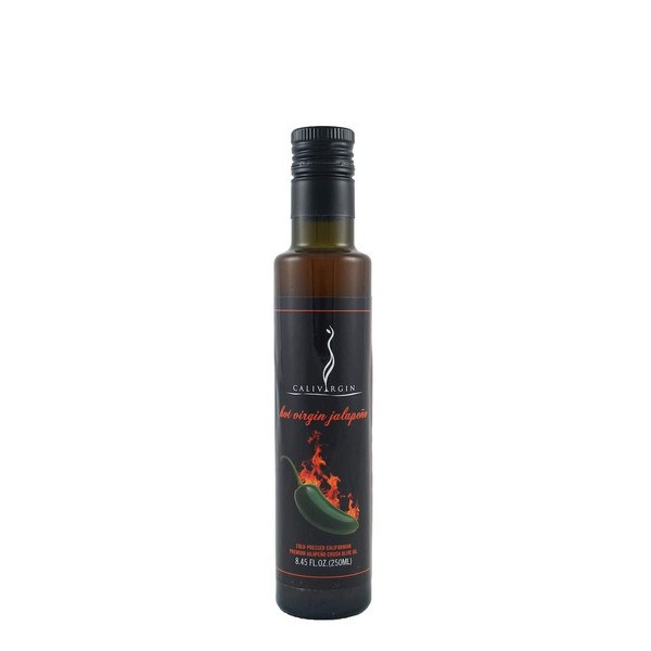 Calivirgin Jalapeno Olive Oil - Jalapeno Infused Extra Virgin Olive Oil - Cold Pressed Olive Oil - Jalapeno Flavored Olive Oil - No Preservatives - Gourmet Olive Oil - Organically Grown Olives - 250ml