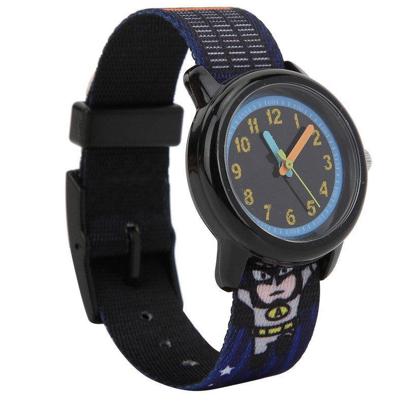 Children Watch Cartoon Pattern Waterproof Ribbon Strap Quartz Children WatchNight