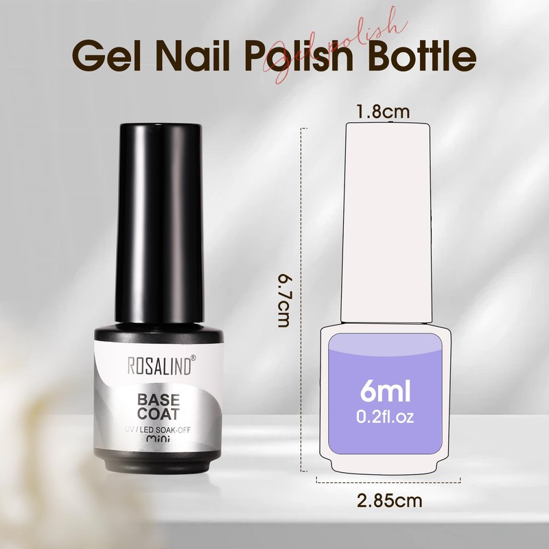 ROSALIND Base Coat Top Coat UV Nagellack Set,Base Coat und