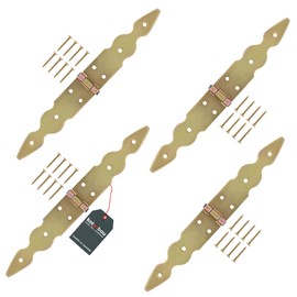 KOTARBAU® Set of 4 Shutter Hinge Door Hinges 150 x 150 x 35 mm Galvanised Steel Gate Hinge Gold Hinges Folding Window Hinge Wooden Door Garden Gate Hinge Box Hinge Gate Fitting