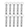 10PCS Adjustable Dog Whistle Trainer Sound Waves Stainless Steel Pet