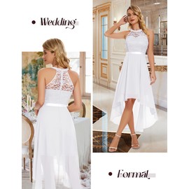 Wedtrend Womens Wedding Guest Dress Sleeveless Evening Formal Dresses for Women, Elegant Cocktail Dresses Bridal Shower Dress for Bride WT0204White2XL