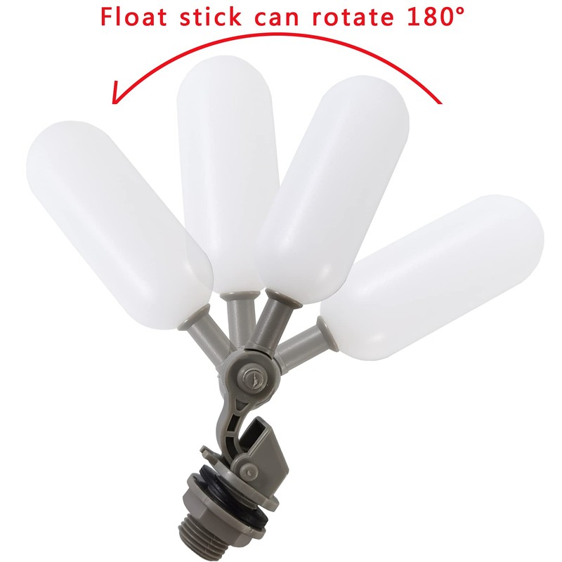 ROYHOO 4PCS 1/2 Inch Float Ball Valve Plastic Water Float