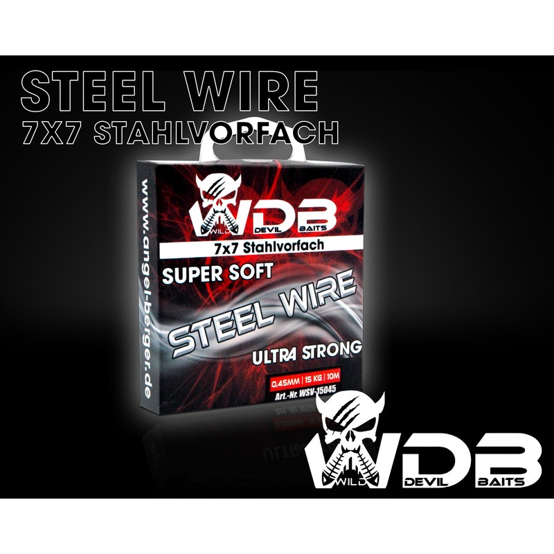 Wild Devil Baits Steel Wire 7 x 7 Steel Leader