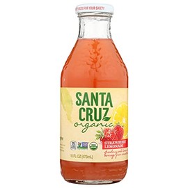 Santa Cruz Organic Strawberry Lemonade, USDA Certified Organic, Gluten Free & Non-GMO, 16 Fluid Ounce (Pack of 8)
