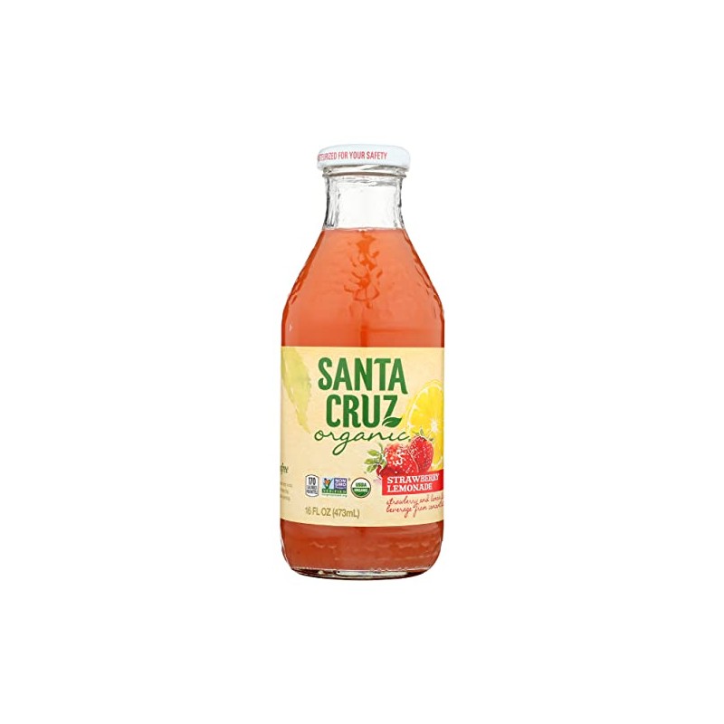 Santa Cruz Organic Strawberry Lemonade, USDA Certified Organic, Gluten Free