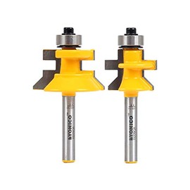 YONICO Tongue and Groove Router Bits Set Flooring 2 Bit Flooring 1/4-Inch Shank 15229q