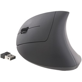 GeneralKeys Ergonomische Maus: Optische Vertikal-Funkmaus für Linkshänder, 1.600 DPI, 2,4 GHz (Ergonomische Funkmaus, Vertikal Mouse, optisches Kabel)