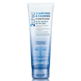 GIOVANNI 2chic Clarifying & Calming Conditioner - Clarifying Hair Conditioner, Helps Remove Residue, Hydrating, Detox Conditioner, Color Safe, Wintergreen & Blue Tansy - 24 oz