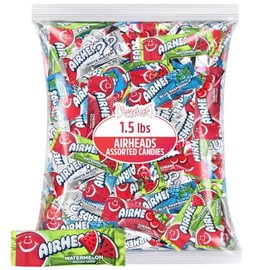 Airheads Candy 1.5 LB Bulk Bag – Assorted Colors Individually Wrapped Fruity Candy for Goodie Bags, Piñatas & Party Favors – Ultimate Chewy Candy Assortment