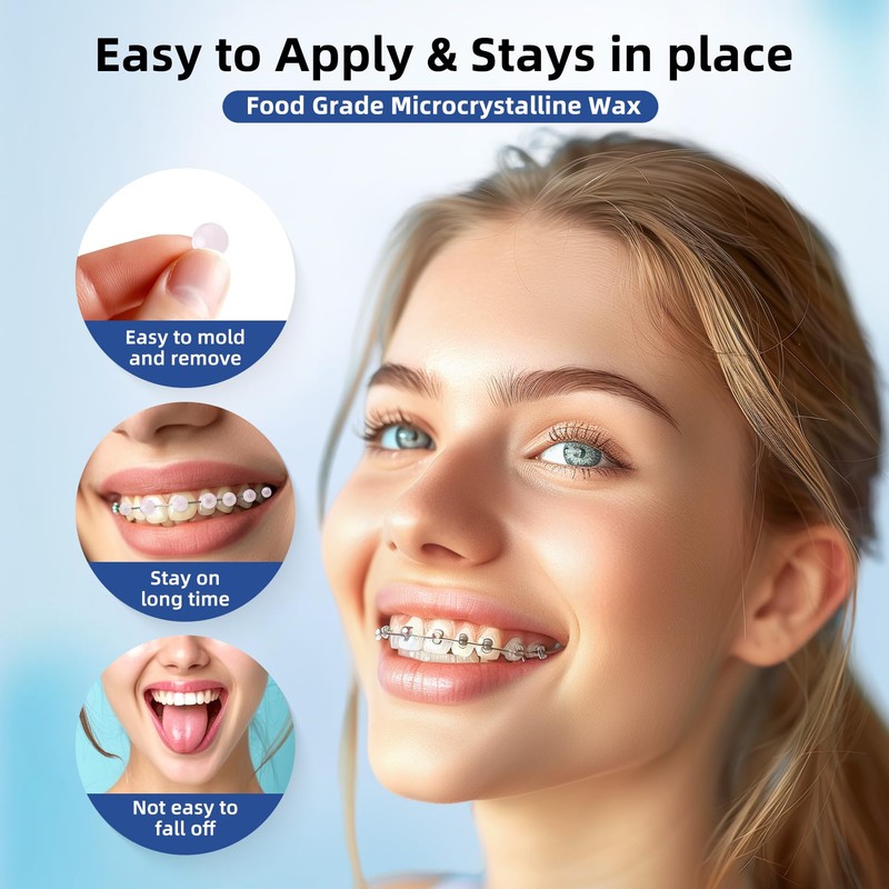 RAZOKO Orthodontic Wax for Braces Wax Dots 90 Individual Hygienic