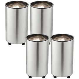 Mini Accent 6 1/2" High Silver Finish Can Spot Lights - Set of 4 - Pro Track