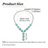 Western Turquoise Lariat Necklace for Women - Adjustable Boho Jewelry