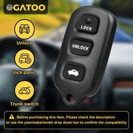 OGATOO Key Fob Replacement Fits for Camry 2002 2003 2004 2005 2006/ Solara 2002 2003 Keyless Entry Remote Control (GQ43VT14T)