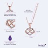 LuckyLy Collar de Mujer Corazón e Infinito con Zirconia Cúbica,