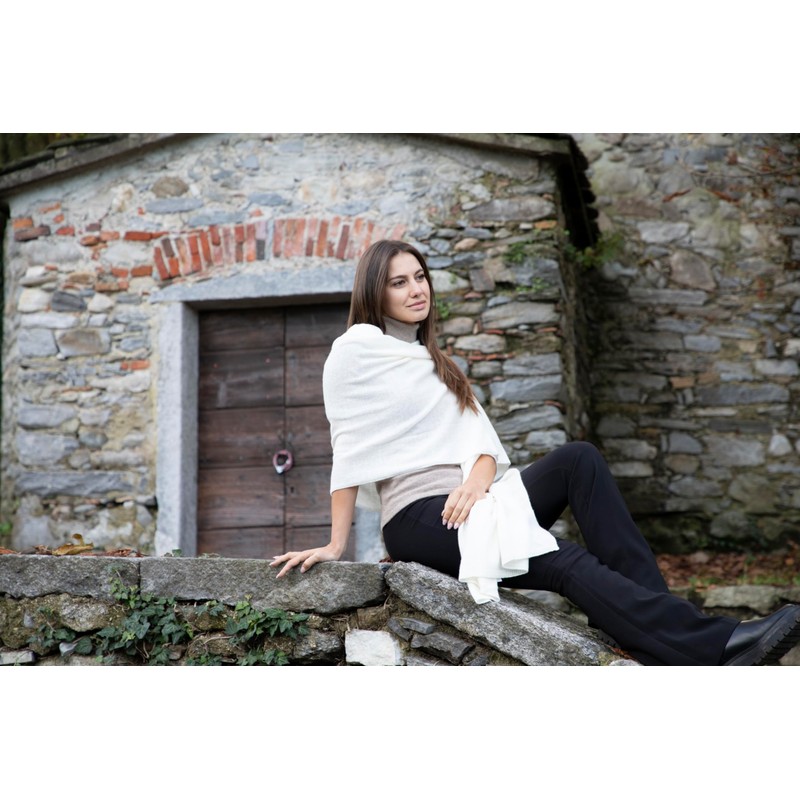 Marenza Women's stole made of mixed cashmere, made in Italy,