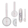 5Pcs Finger Small Joint Goniometer Clear Scale Transparent PVC Finger