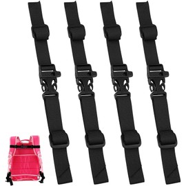 JYTDBCS 4 Pcs Backpack Universal Chest Belt Adjustable Sternum Strap Support for Backpack,Nylon Rucksack Chest Strap with Quick Release Buckle for Outdoor Hiking,Jogging,Biking(Black)