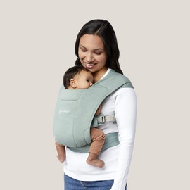 Ergobaby Embrace Cozy Newborn Essentials - Envoltura portabebés (7-25 libras), Ponte Knit, verde jade
