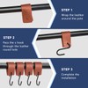 Drenky S Hooks with Leather Loop - Metal Hooks No