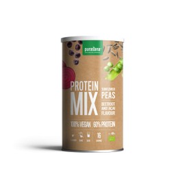 Purasana - Protein Powder Mix - 400 g - Premium Quality 100% Organic Protein Mix - Peas Rice Protein Wild Berry Acai