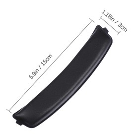 LABRIMP 2Pcs Black Leather Head Beam Cushions for Durable Replacement Pads for Comfortable Listening High Elasticity and Breathable Design
