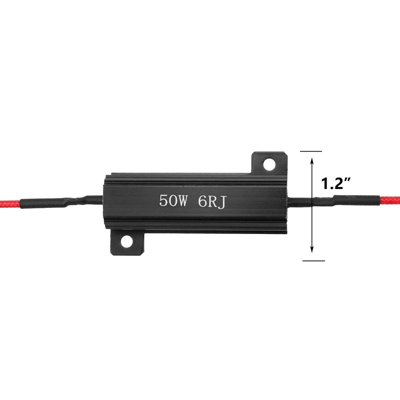 Antrader 10Pcs LED Load Resistors 50W 6 ohm for Fix