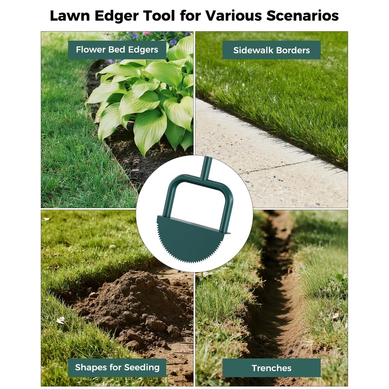 JivaJot Lawn Aerator Tool and Edger Tool, 2 in 1