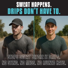 SweatHawg Single Sweat Hat Liner Insert – Highly Absorbent, No Sweat Cap Liner & Shaper for All Hats & Caps/Ultra-Wicking, Quick Drying and Cooling/Lightweight | Charcoal