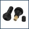INFINAUTO 4pcs Car TR412 Black Rubber Short Snap-In Tire Valve
