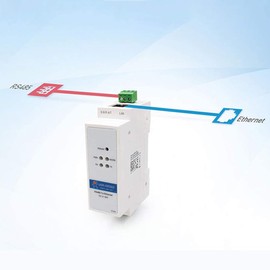 YAKZALAX DIN-Rail RS485 to Ethernet Converter RS485 to TCP/IP Server Module Modbus Gateway Network Transmission USR-DR302