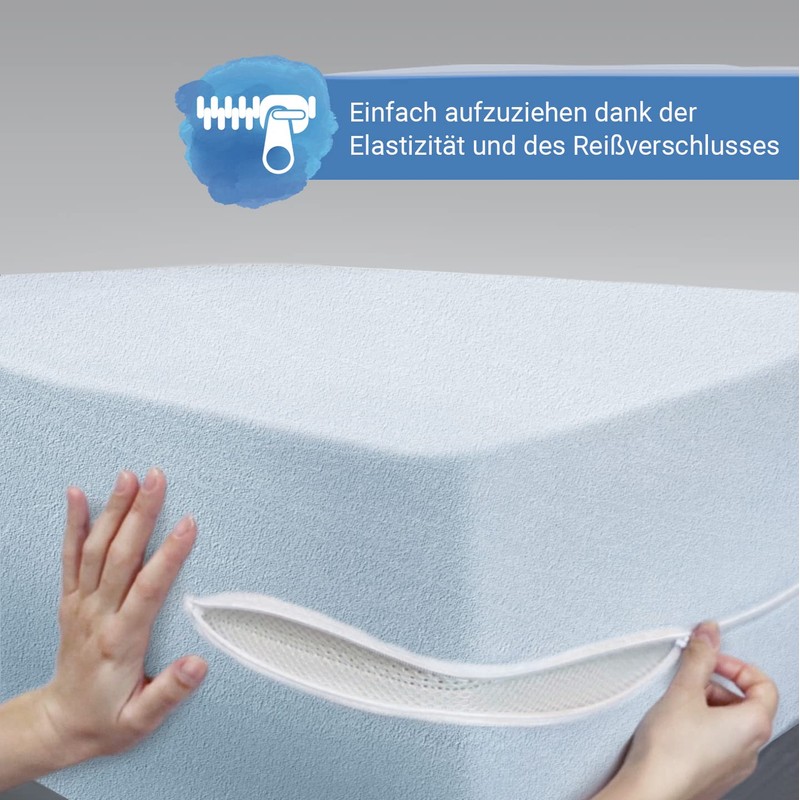 Velfont Terry Cotton Mattress Cover 100 x 200 cm with