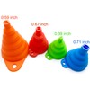 Qgond 4-Pack Collapsible Silicone Kitchen Funnel Set | Small &