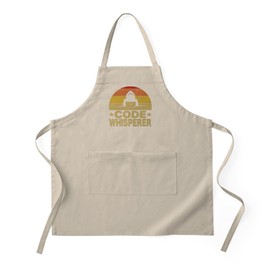 CafePress Hacker Code Whisperer Cybersecurity Hacking Kitchen Apron with Pockets, Grilling Apron, Baking Apron
