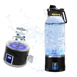 Hydrogen Water Bottle 1L Hydrogen Water Bottle Generator,Hydrogen Water Generator, Hydrogen Rich Water Cup Generator, Hydrogen Water Ionizer Machine for Travel, Sports, Office, Home Daily Drinking