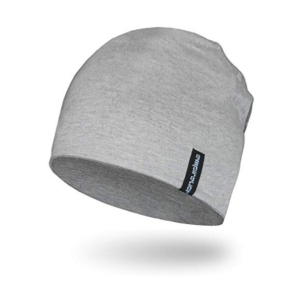 EMPIRELION 9" Multifunctional Lightweight Beanies Hats, Running Skull Cap Helmet Liner Sleep Caps for Men Women (Light Grey Mel, 1)